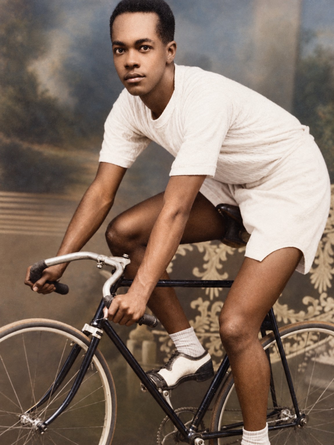 Harold J. Blissett as a young cyclist