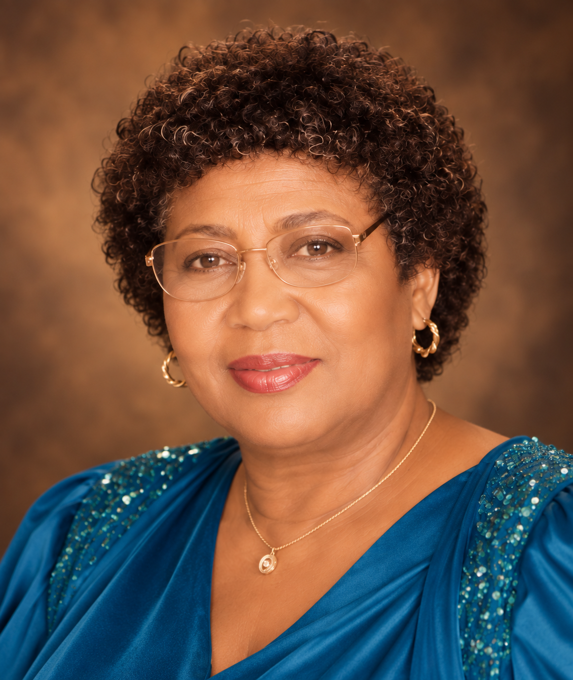 Velma Hitchens in a formal portrait